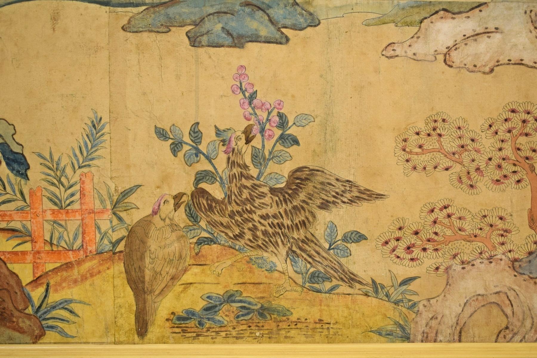 18th Century, Italian Polychrome Tempera on Paper Chinoiserie Painting 2