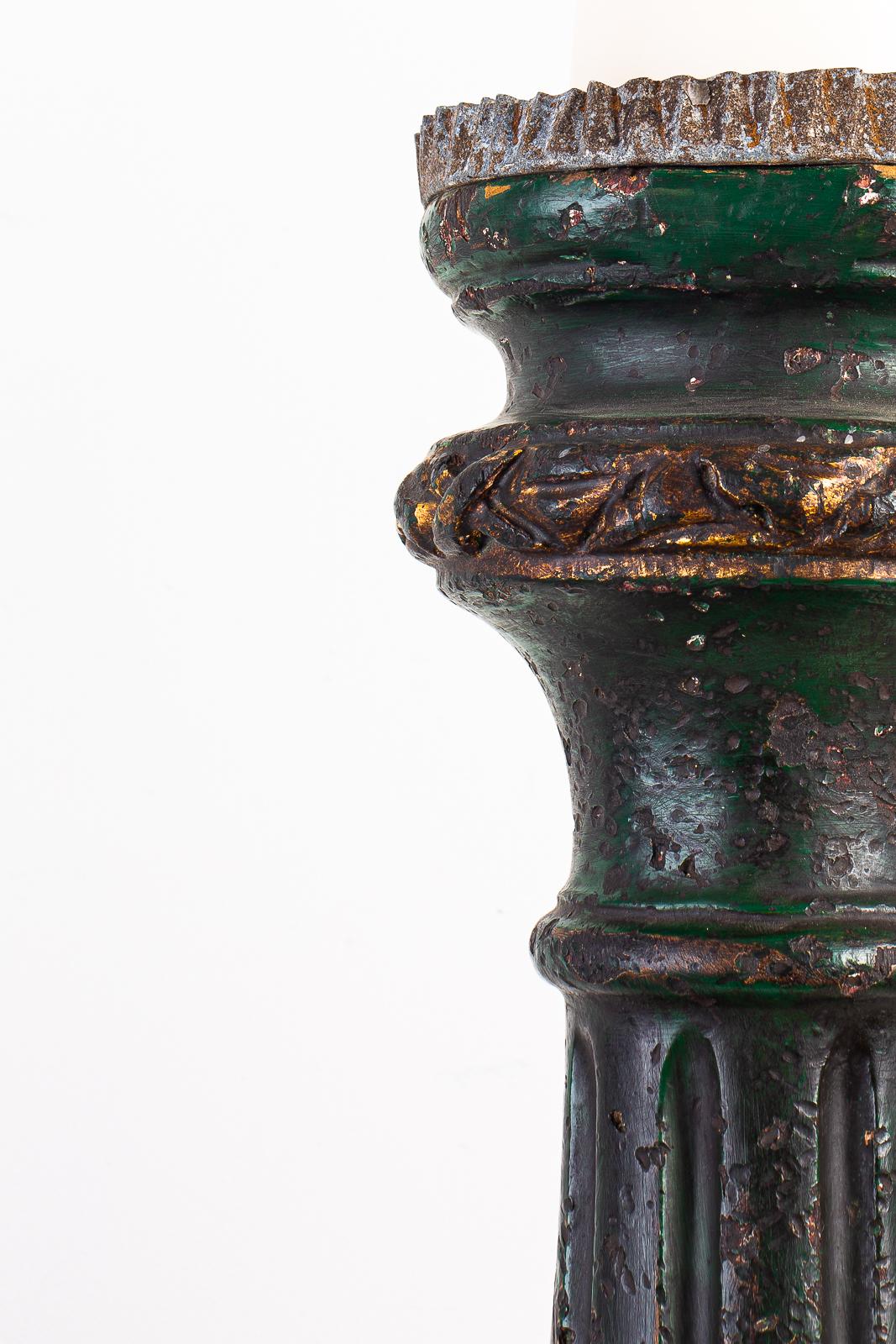 18th Century Italian Polychromed Altar Candlesticks For Sale 12