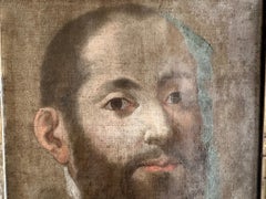 18th Century Italian Portrait of a Gentleman with Gilt “Berliner Leiste” Frame