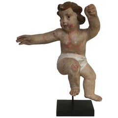 18th Century Italian Primitive Baroque Angel 18th Century Italian Primitive Baroque Angel