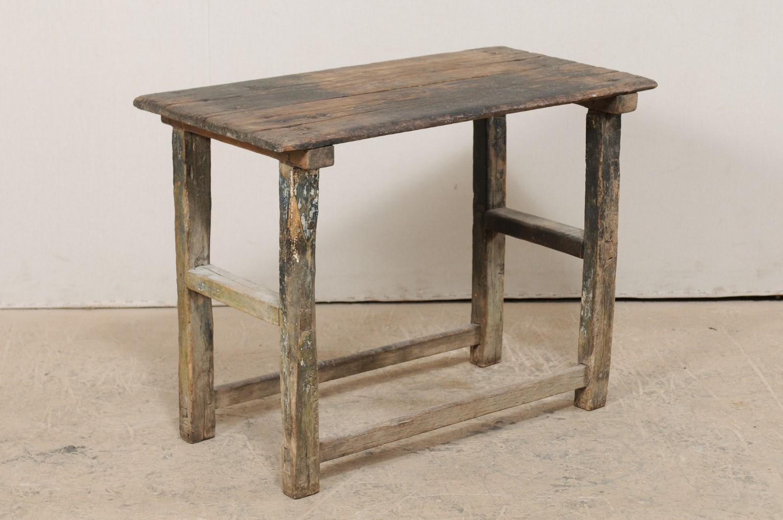 Carved 18th Century Italian Primitive Occasional Table