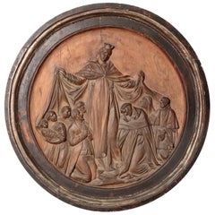 18th Century Italian Religious Carved Wood Relief