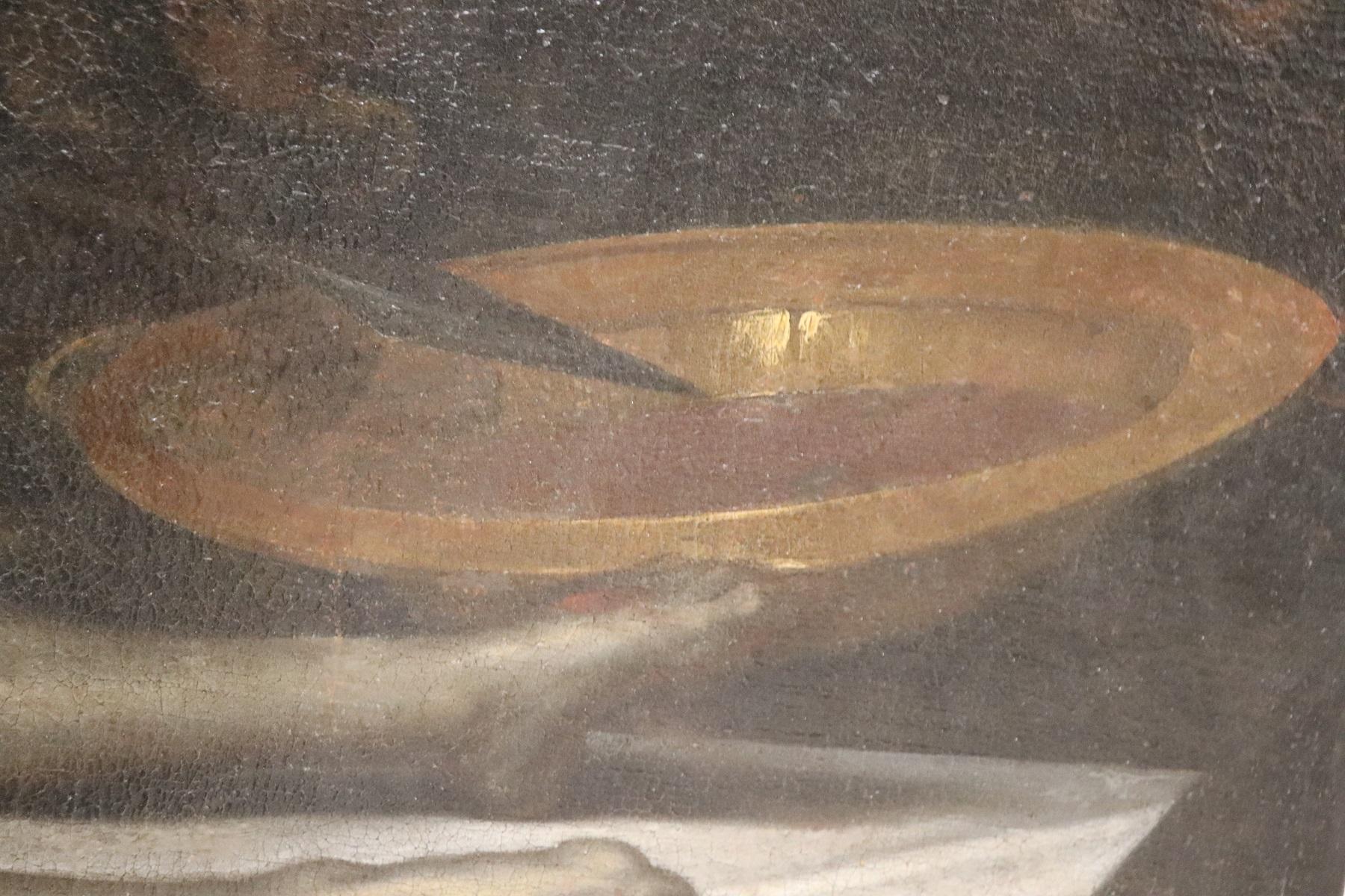 18th Century Italian Religious Oil Painting on Canvas, Christ Deposed 4