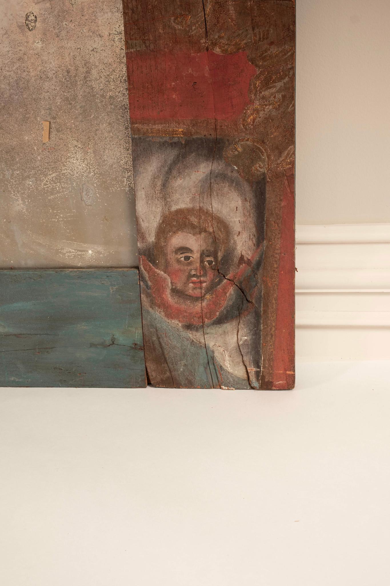 18th Century Italian Renaissance Altar Chapel Mirror In Fair Condition For Sale In Houston, TX