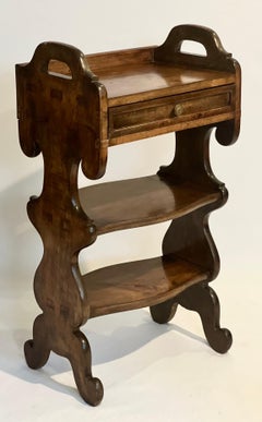 18th Century Italian Renaissance Style Walnut Etagere Stand with Drawer