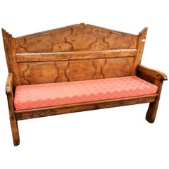 18th Century Italian Restored Fir Bench
