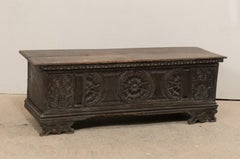 18th Century Italian Richly Carved Wedding Chest