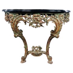 Tavolo da console rococò italiano del XVIII secolo