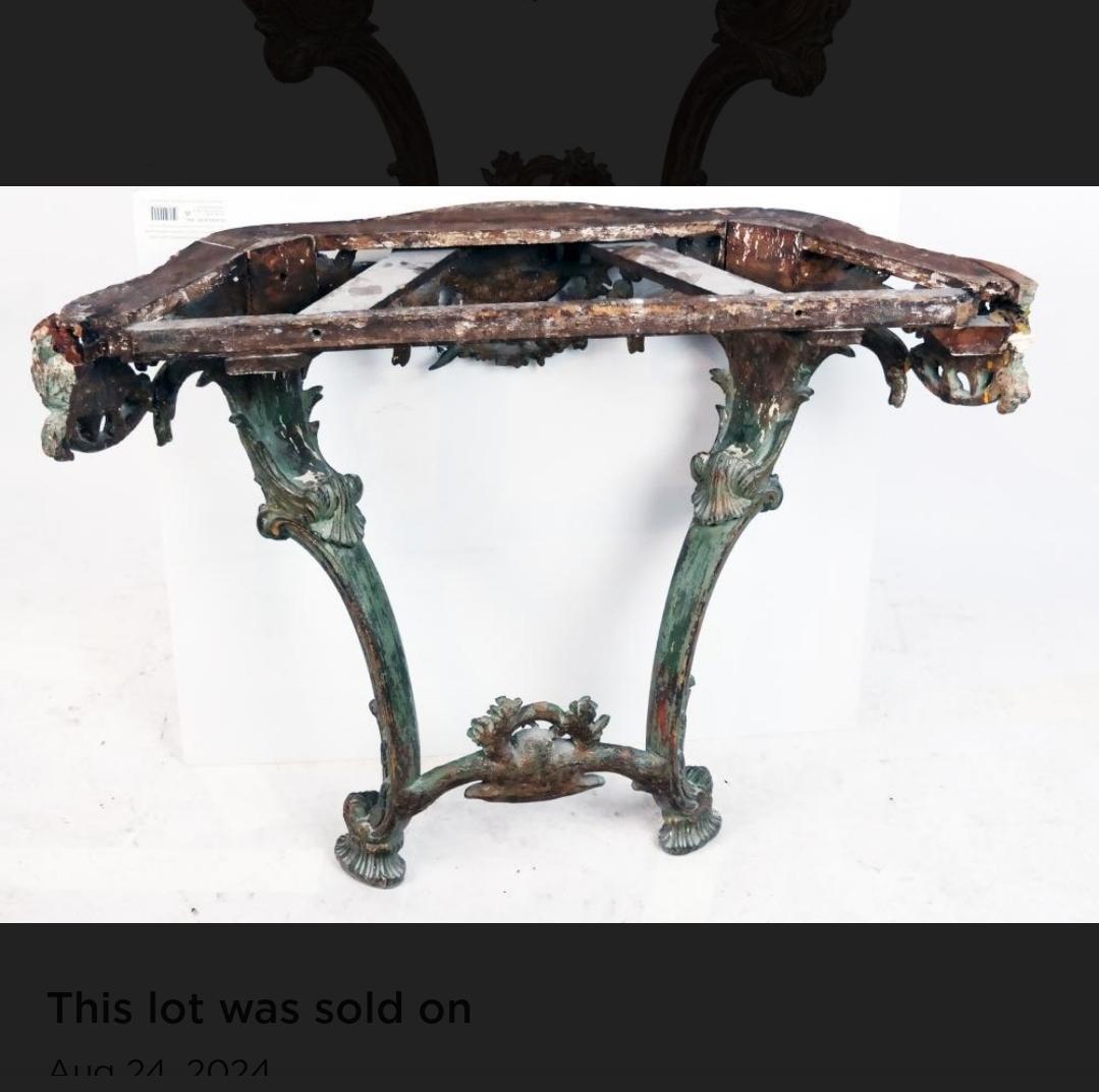 European 18th Century Italian Rococo Console Table For Sale