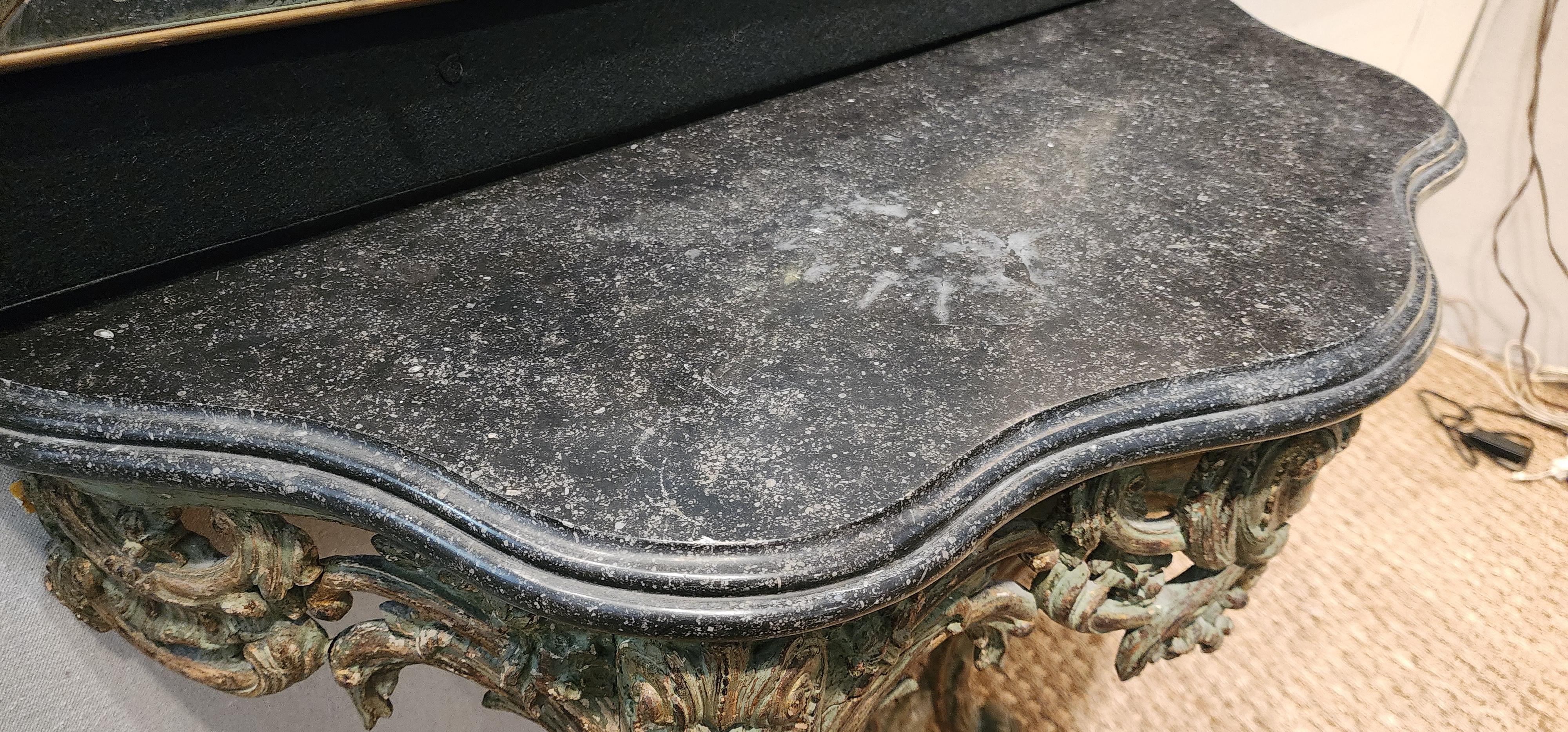 18th Century Italian Rococo Console Table For Sale 1