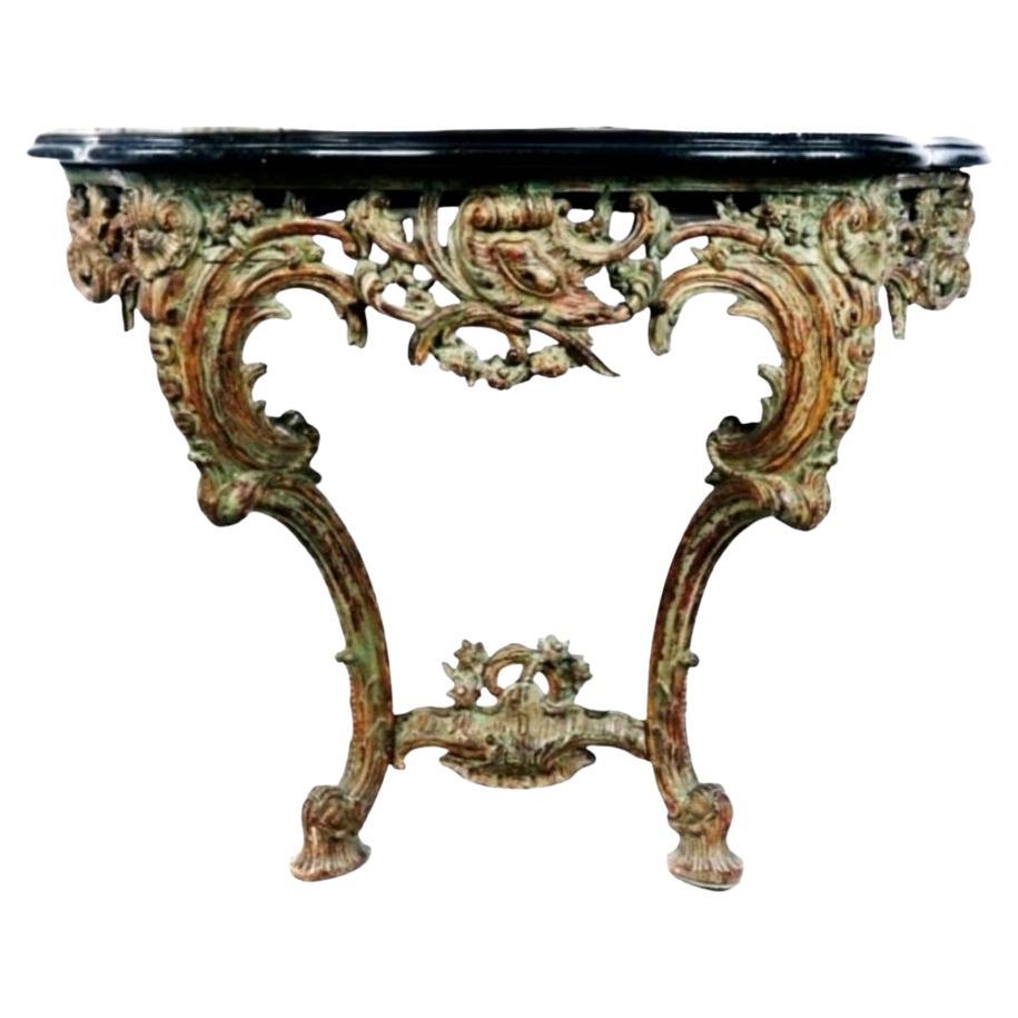 Consola rococó italiana del siglo XVIII