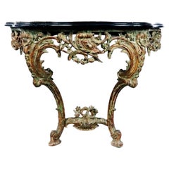 Antique 18th Century Italian Rococo Console Table