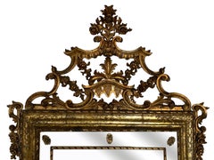 18th Century Italian Rococo Giltwood Mirror