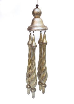 Nappina rococò italiana del XVIII secolo in foglia d'argento intagliata a mano