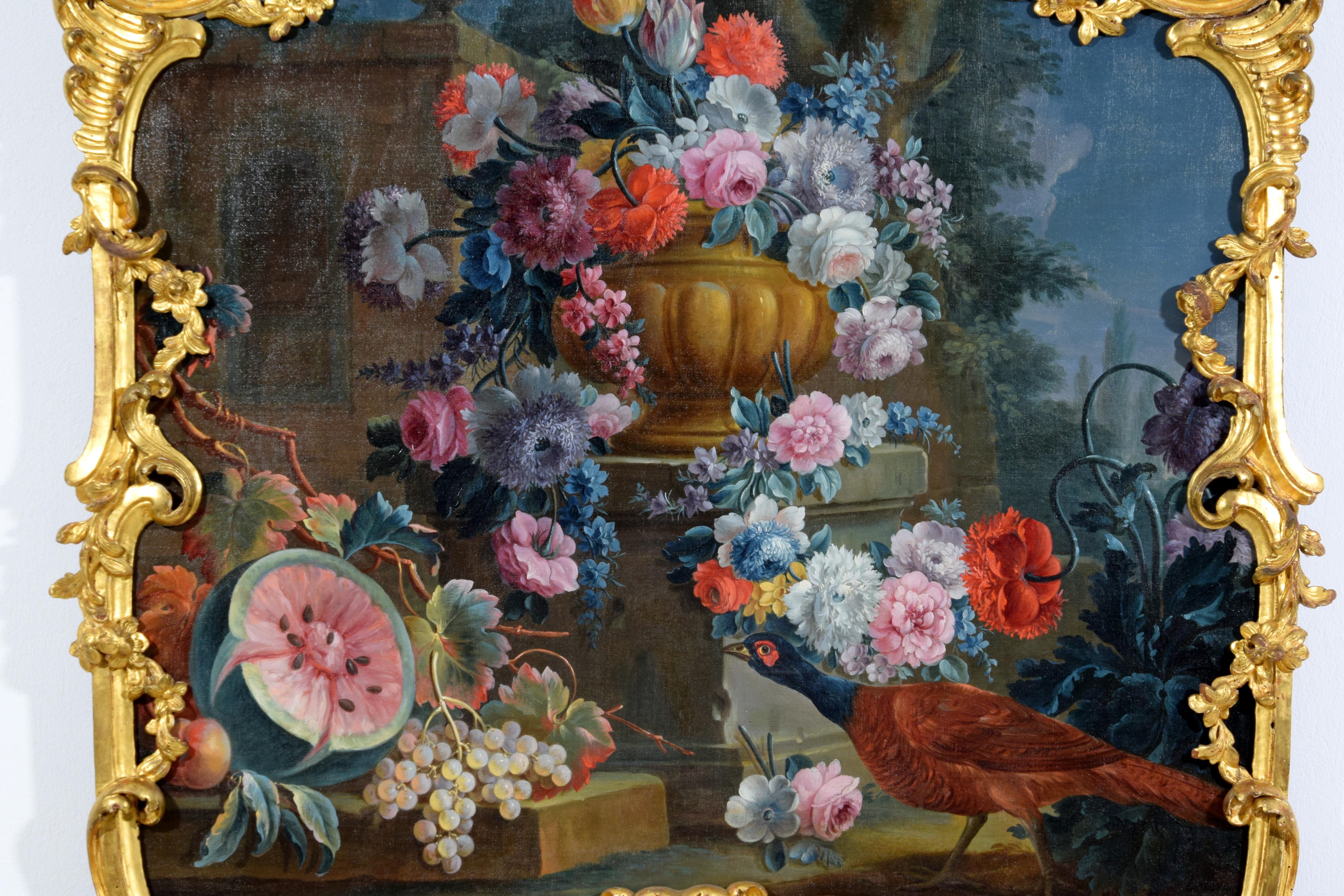 18th Century, Italian Rococo Still Life Painting by Michele A. Rapos For Sale 6