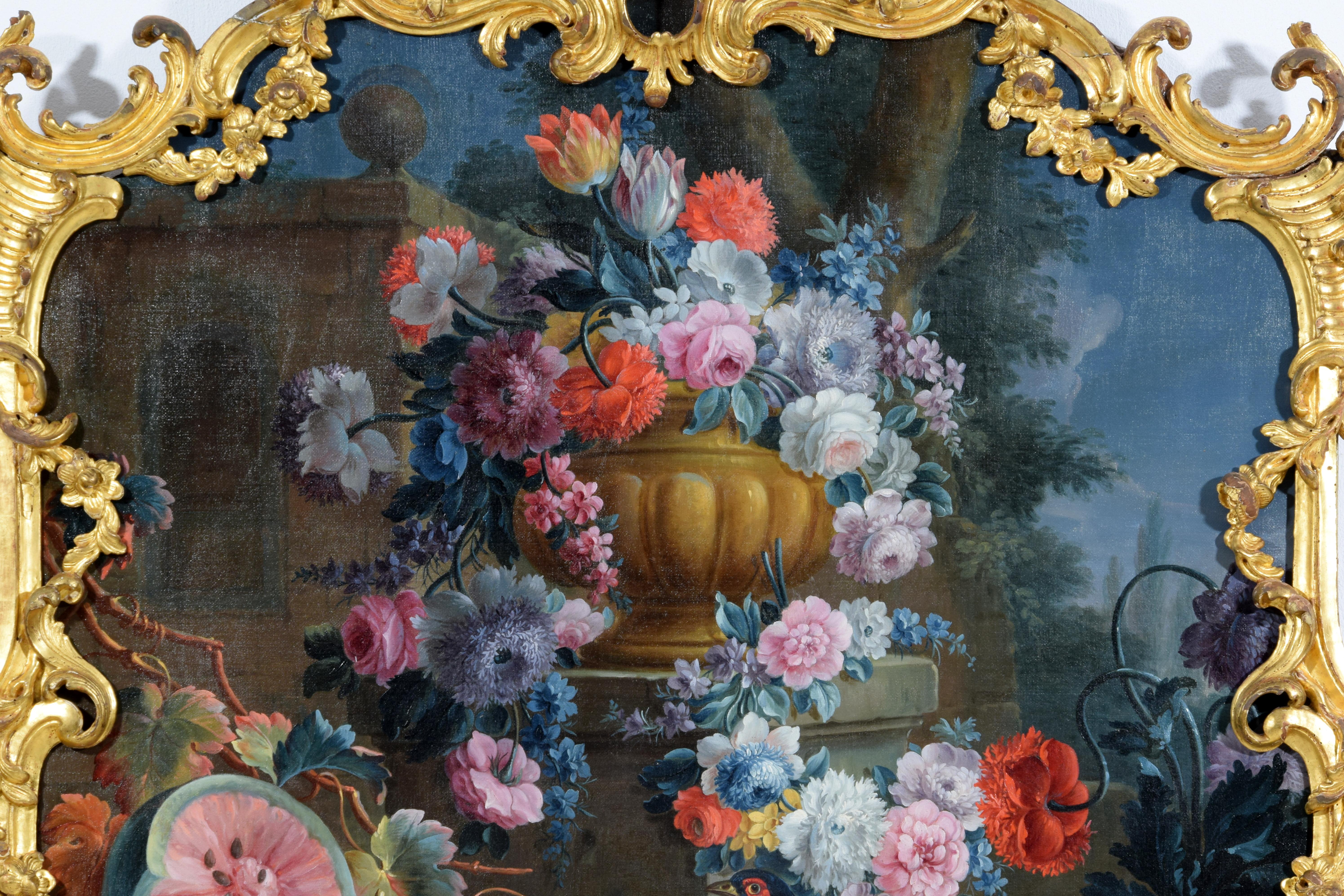 18th Century, Italian Rococo Still Life Painting by Michele A. Rapos For Sale 12