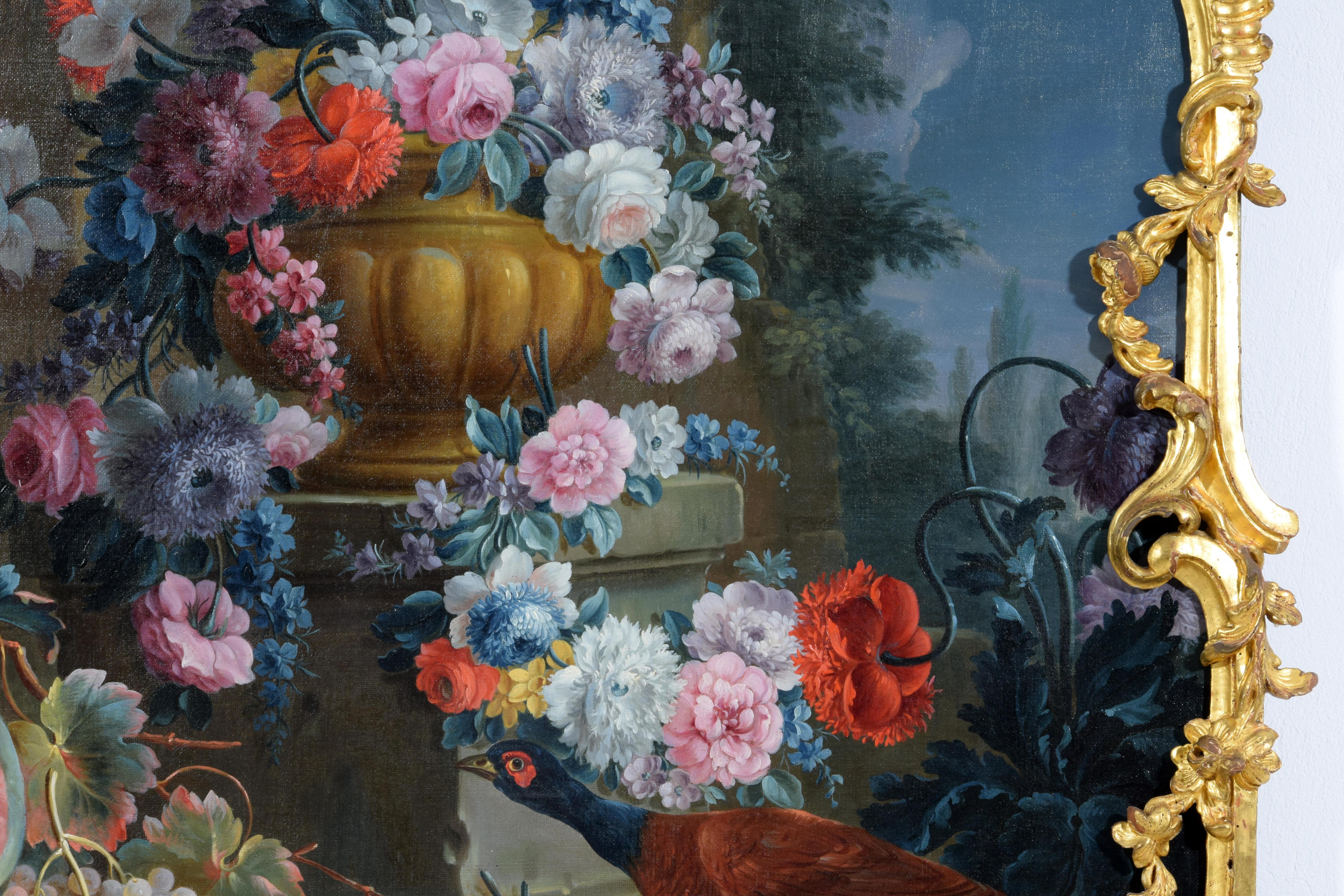 18th Century, Italian Rococo Still Life Painting by Michele A. Rapos For Sale 15