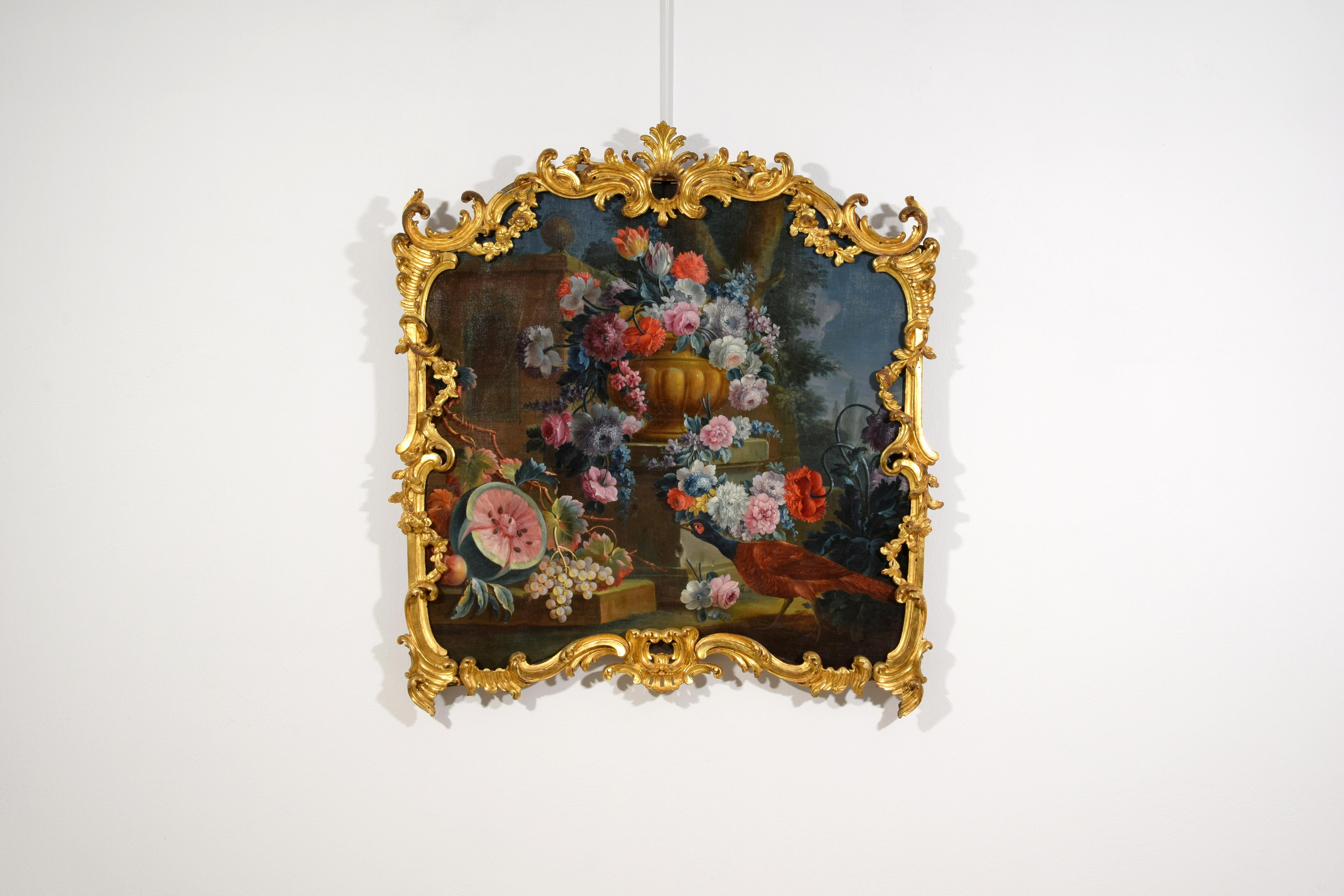 18th Century, Italian Rococo Still Life Painting by Michele A. Rapos For Sale 2