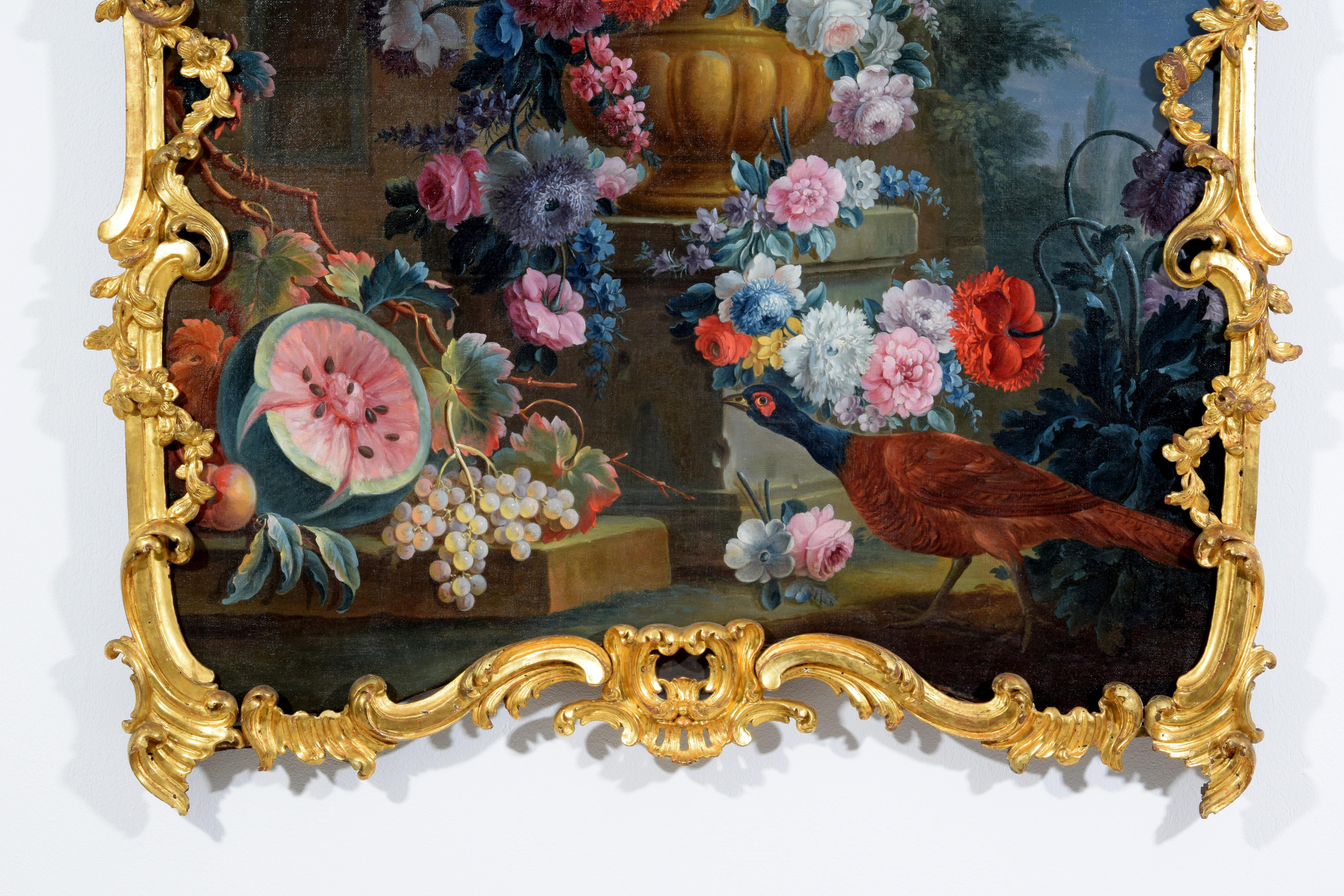 18th Century, Italian Rococo Still Life Painting by Michele A. Rapos For Sale 5