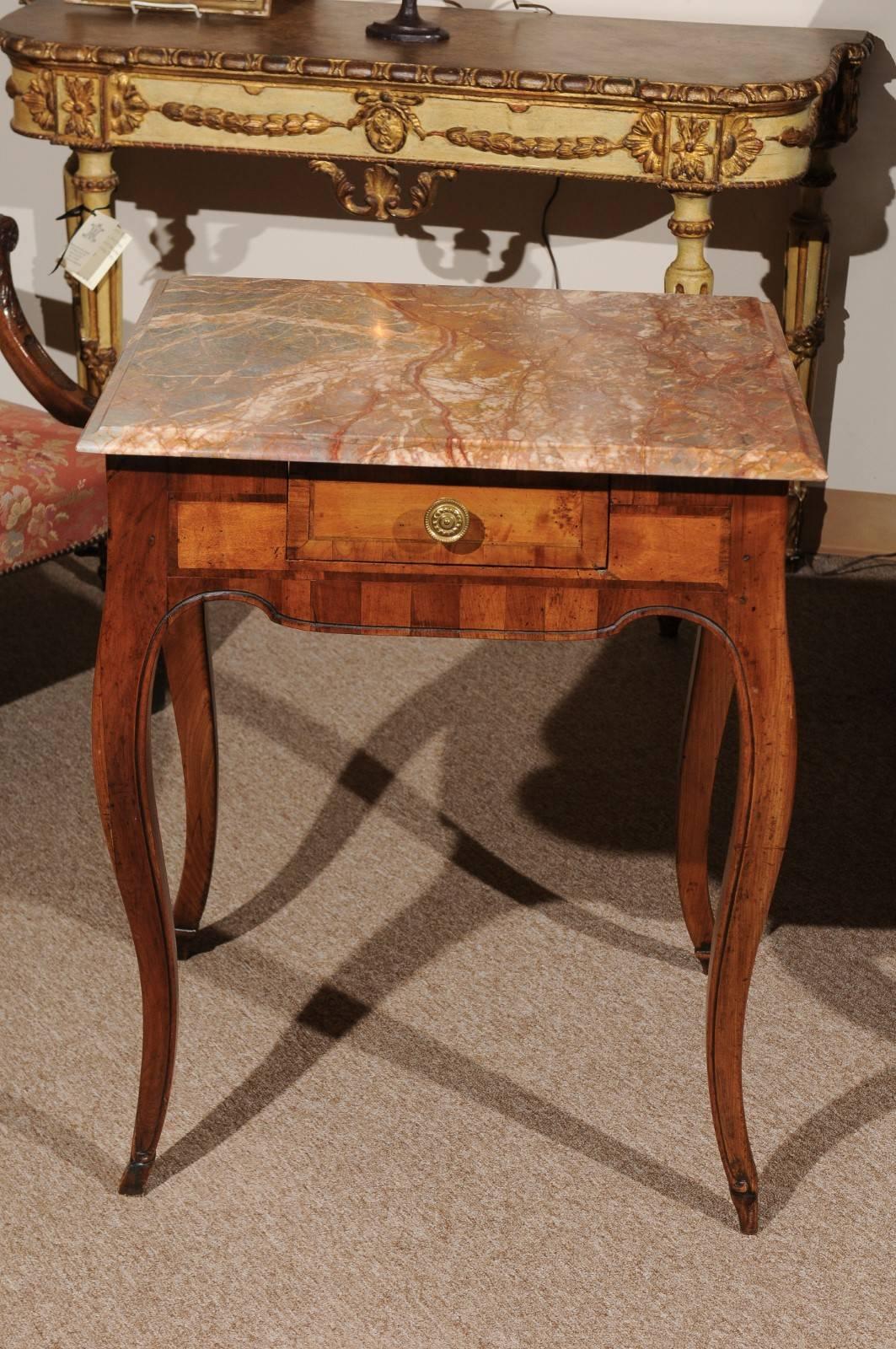 18th Century Italian Rococo Walnut Table 6