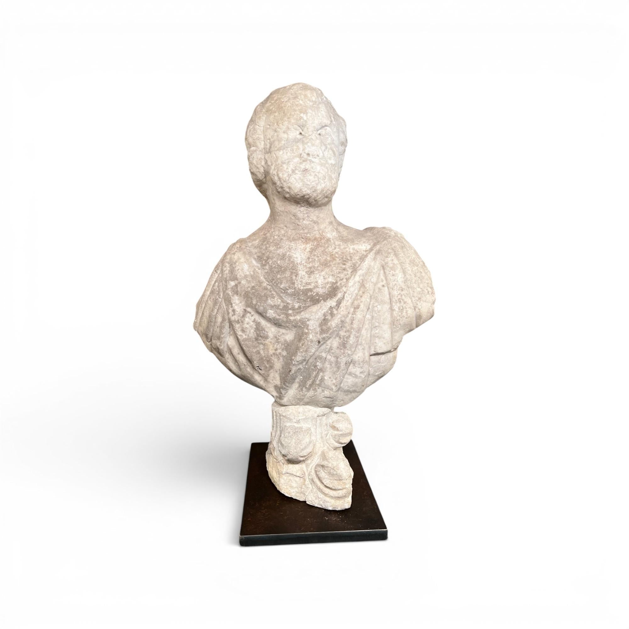 18th Century Italian Roman Emperor Marble Bust