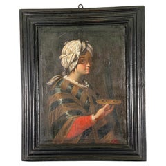 16th Century Italian Santa Lucia in a 18th Century French Frame