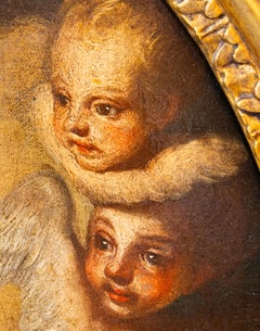 Quadro religioso italiano del XVIII secolo raffigurante San Francesco Saverio con gli angeli