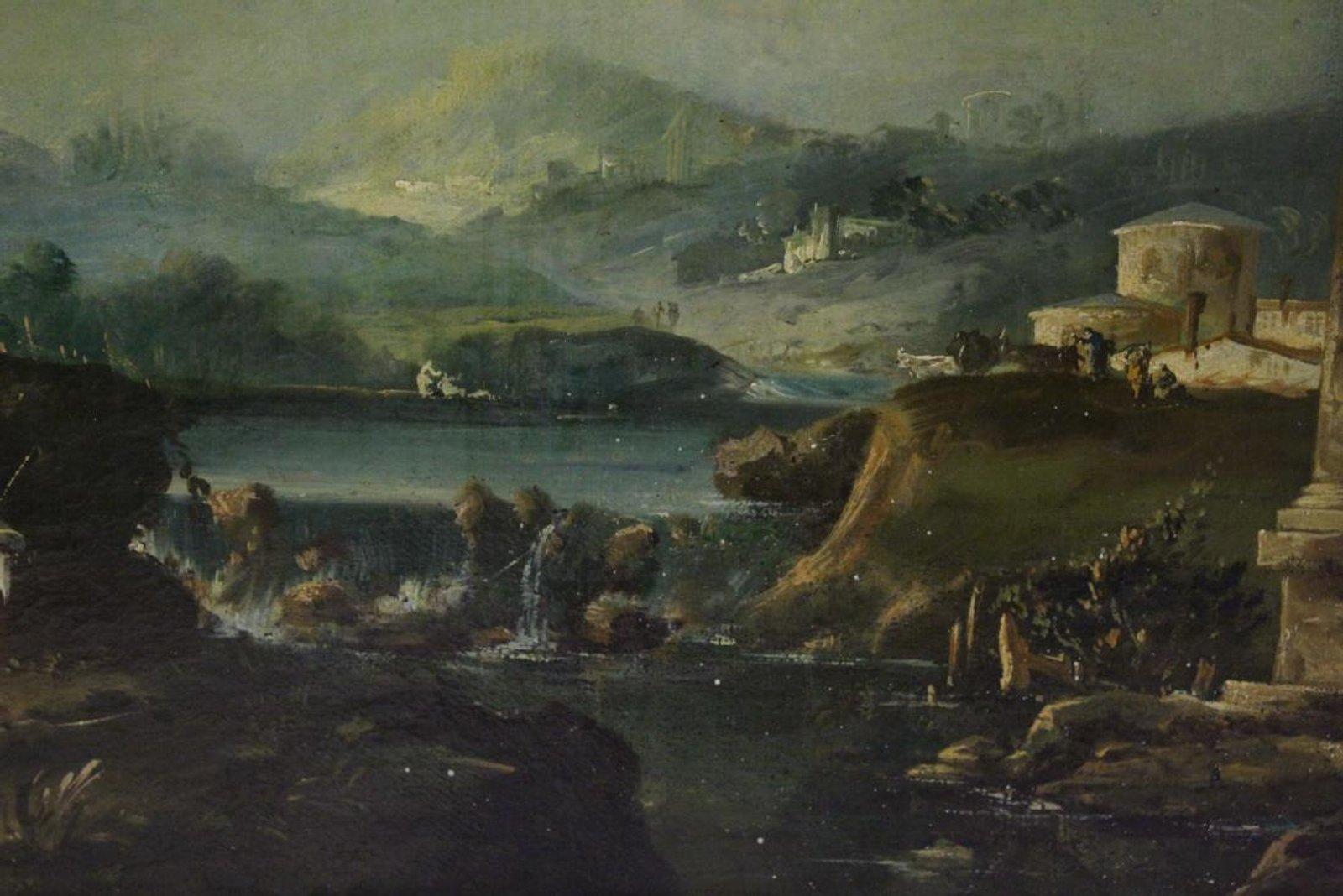 18th Century Italian School Oil on Canvas Painting 11