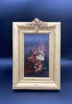 Italienische Schule des 18. Jahrhunderts, Gemälde „Faun und Nymphe"
