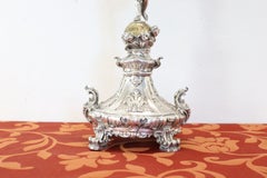 18th Century Italian Sicilian Baroque Silver Monstrance Decorated with Cherub