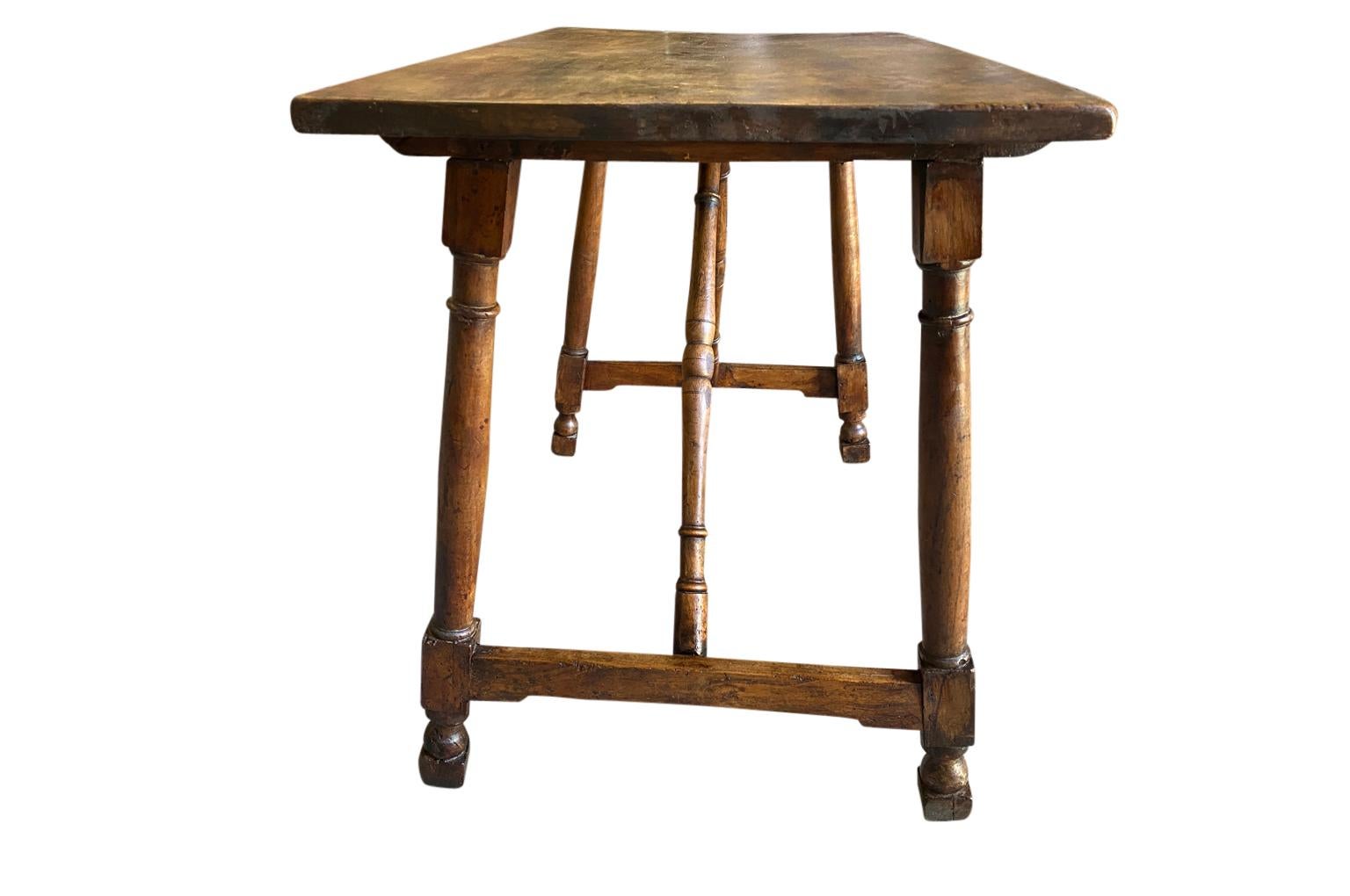 Walnut 18th Century Italian Side Table For Sale