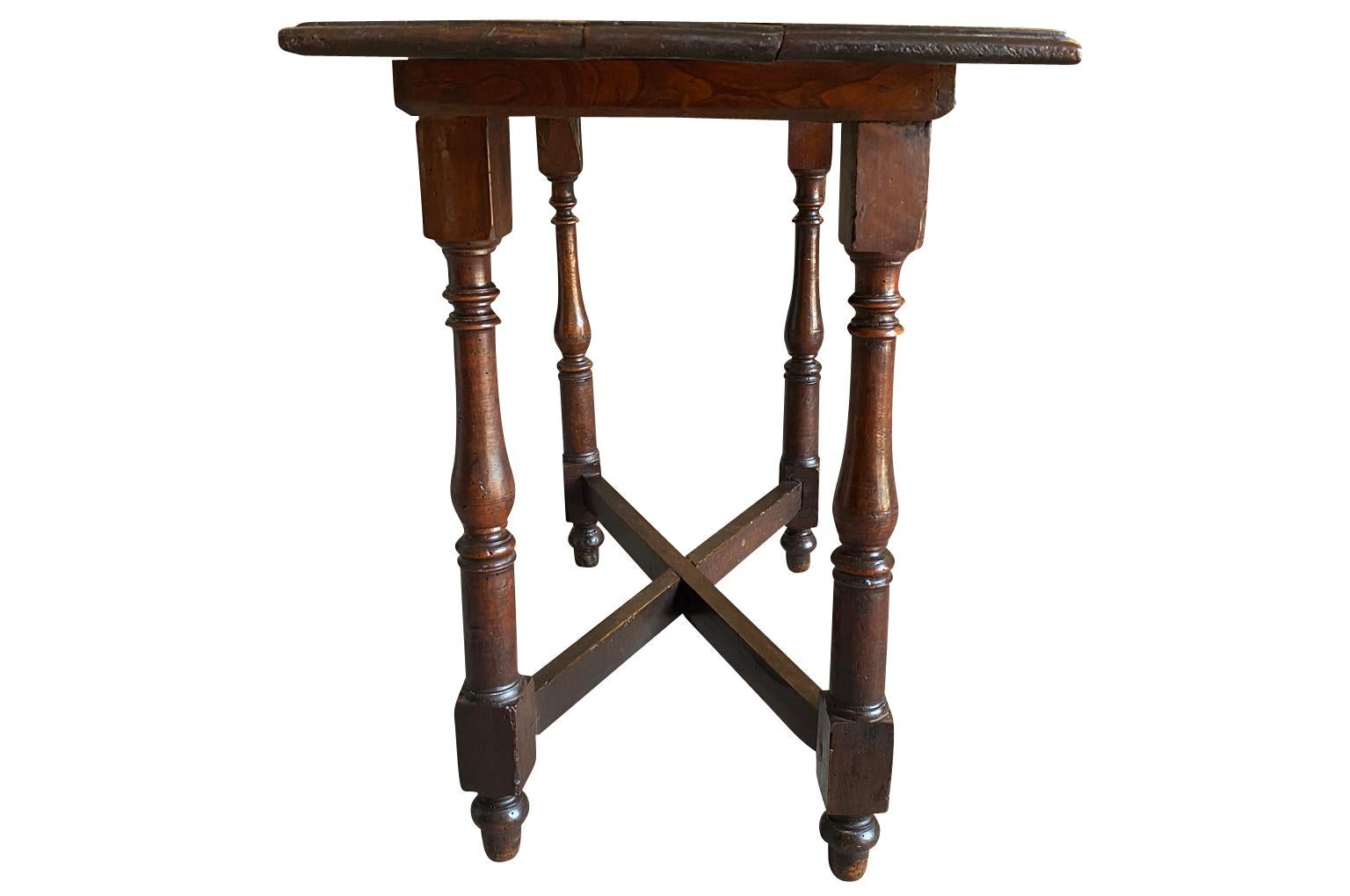 Walnut 18th Century Italian Side Table