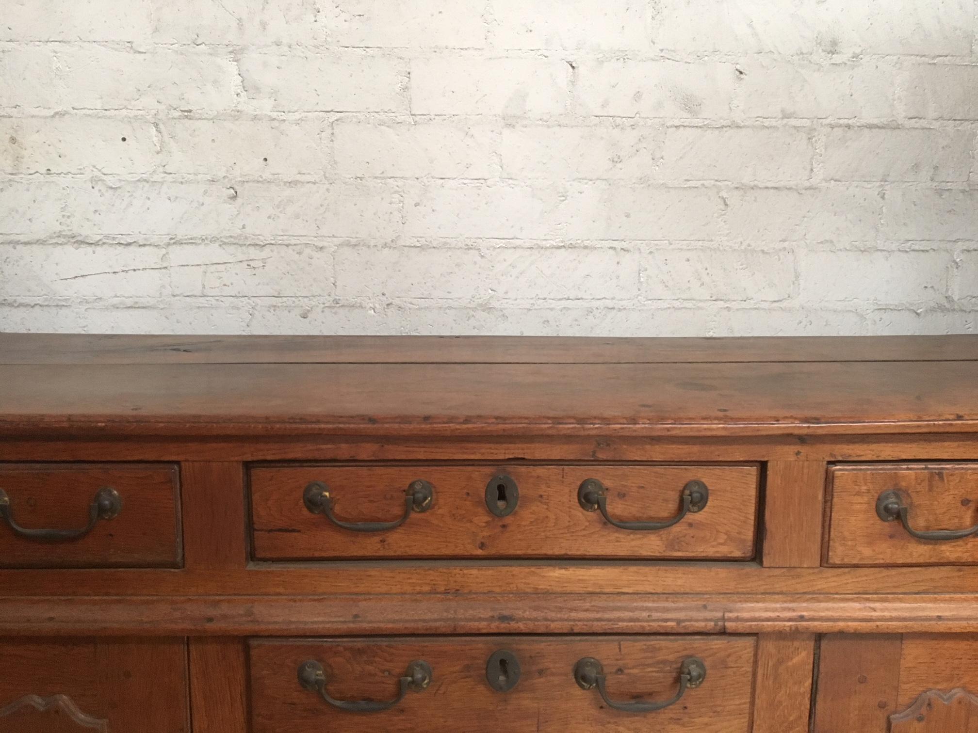 18th Century Italian Sideboard, Cabinet with Drawers, Original Hardware 1