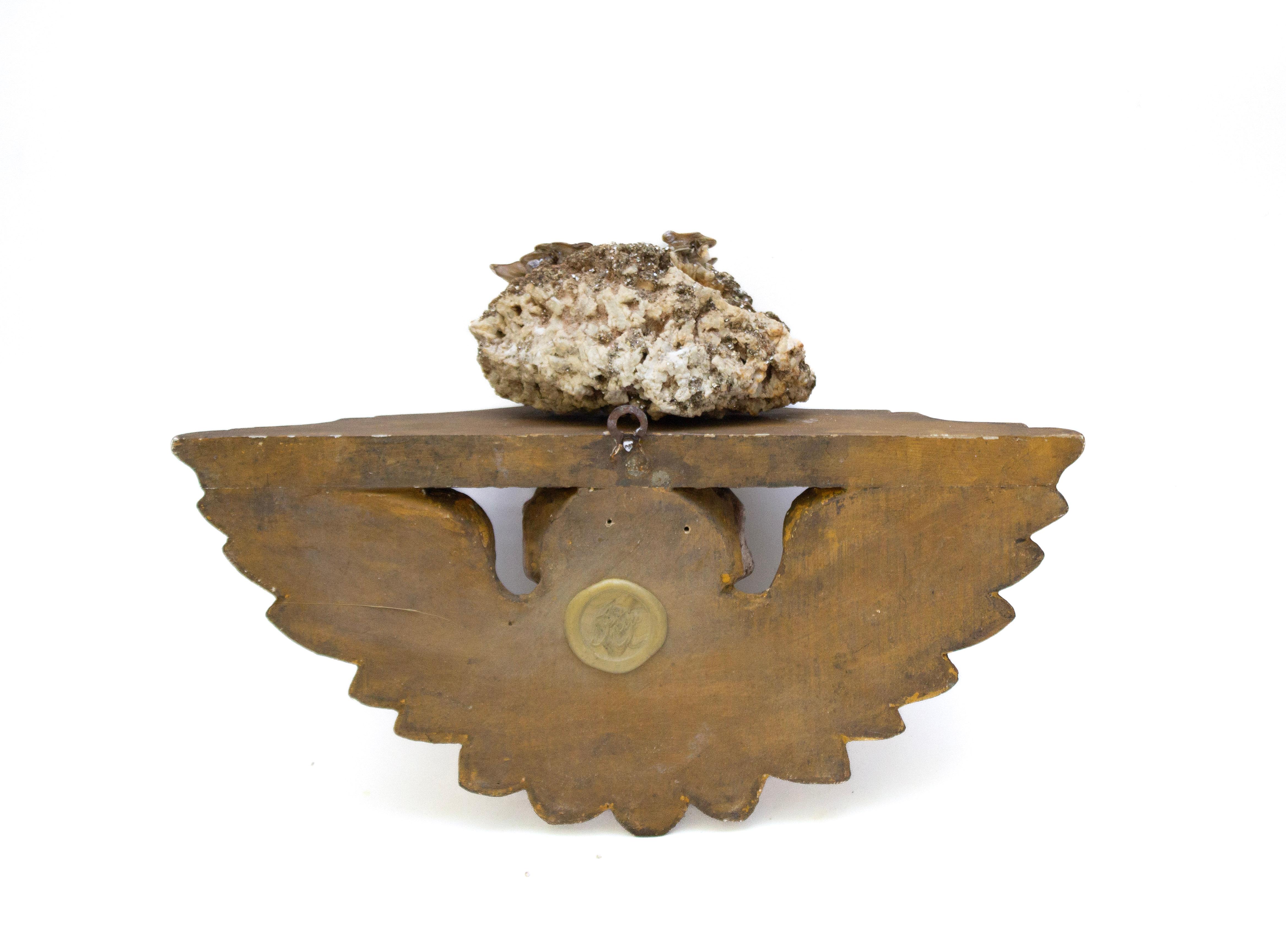 Soporte de pared italiano del siglo XVIII en forma de ángel de plata con mica y pirita en matriz en Bueno estado para la venta en Dublin, Dalkey