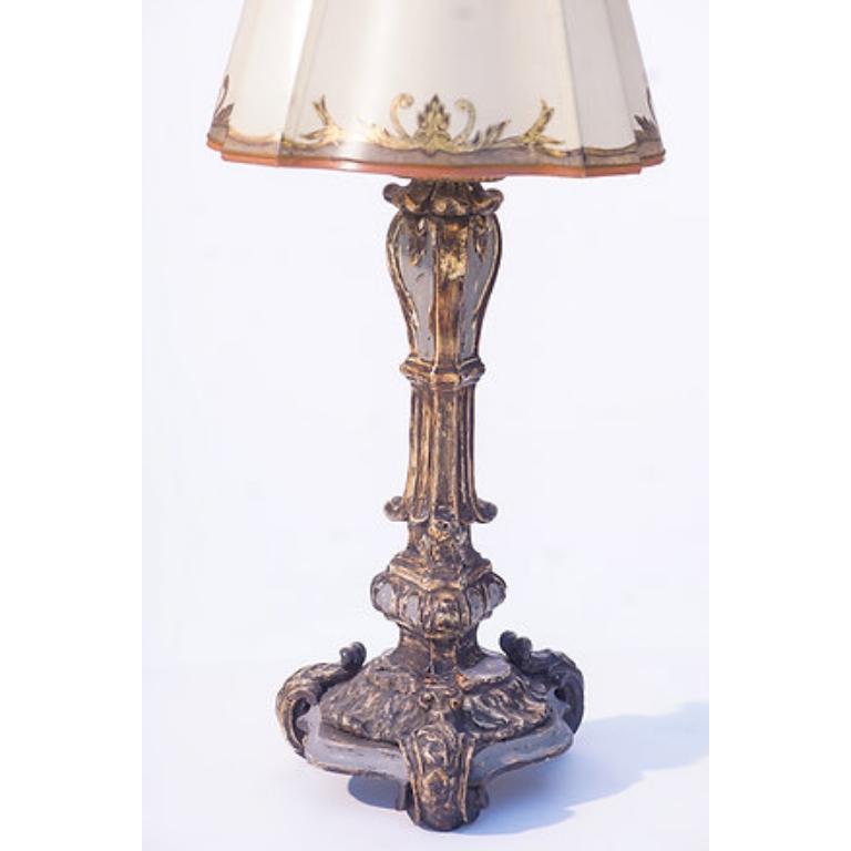 Neoclassico Lampade a candela italiane a foglie d'argento del XVIII secolo in vendita