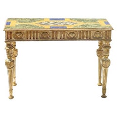 18th Century Italian Silver-leafed Console
