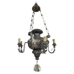 18th Century Italian Silverleaf Wood Antique Lantern from Milano