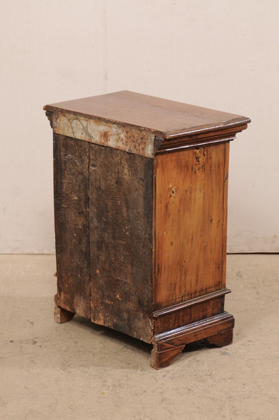 18th Century Italian Small-Sized Cabinet Adorn with Brass Medallion Accents For Sale 3