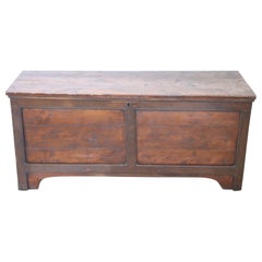 18th Century Italian Solid Cherry and Oakwood Blanket Chest