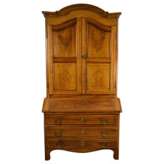 Used 18th century, Italian Solid Walnut Wood Trumeau 