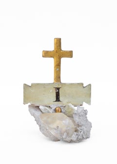 18th Century Italian Station of the Cross Mounted on Calcite Crystals in Matrix