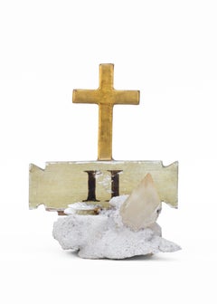 18th Century Italian Station of the Cross Mounted on Calcite Crystals in Matrix