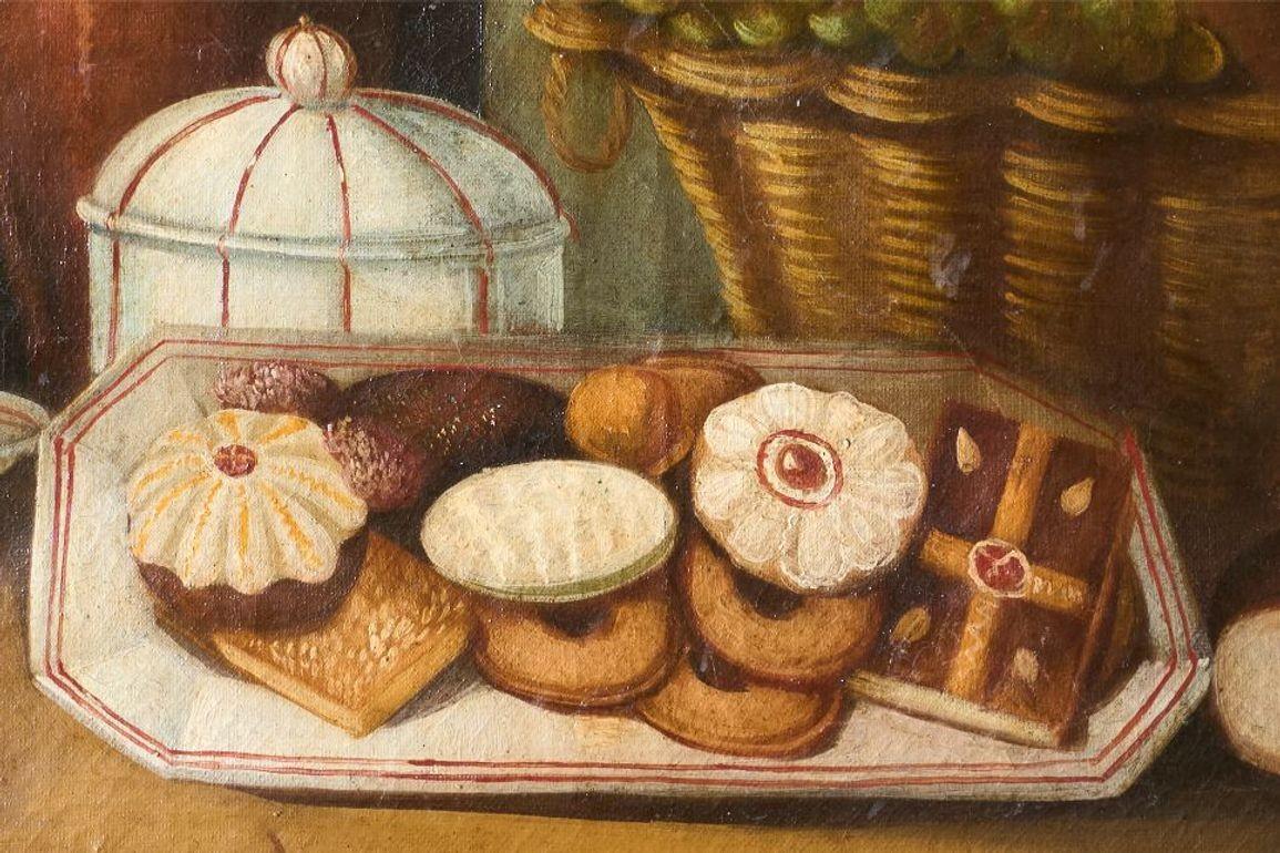 Italienisches Stillleben des 18. Jahrhunderts – Biskuit im Angebot 1