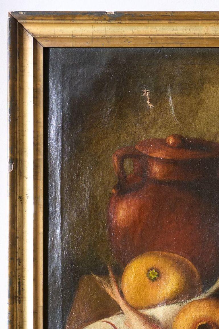 18th Century and Earlier 18th Century Italian still life - Fish and Melon For Sale