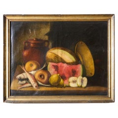 18th Century Italian still life - Fish and Melon