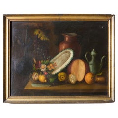 18th Century Italian Still life - Flowers and Kettle