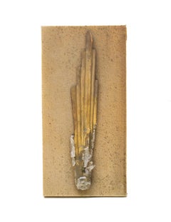 18th Century Italian Sunray with Faden Crystals and Baroque Pearls on Canvas