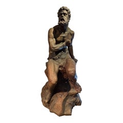 Italienische Terrakotta-Skulptur des Prometheus aus dem 18.