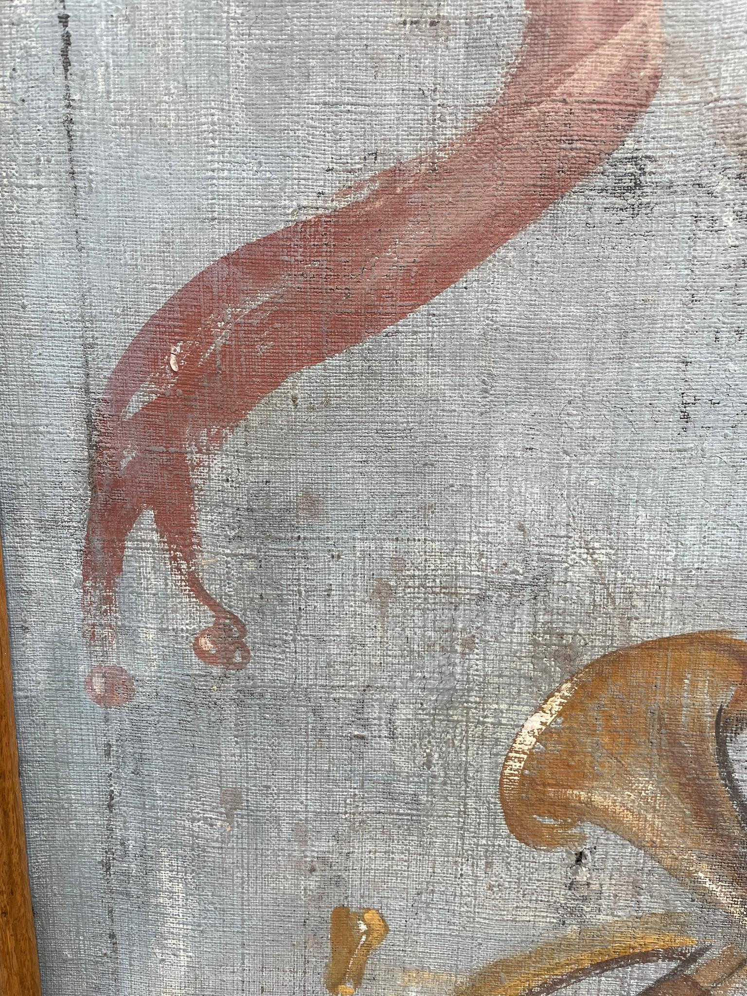 Peinture sur toile en trompe-l'Oeil italienne du XVIIIe siècle représentant des instruments de musique en vente 8