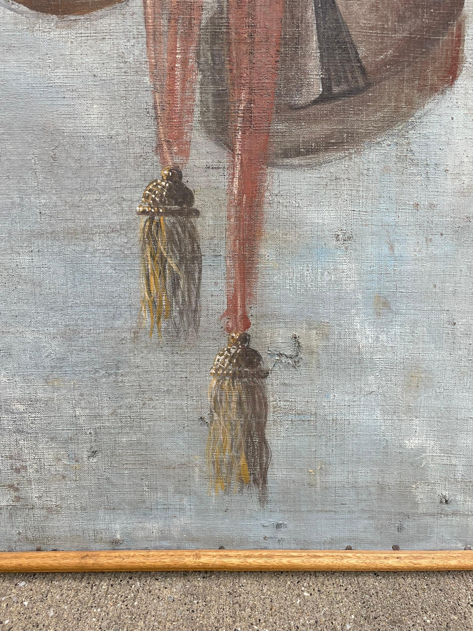 Peinture sur toile en trompe-l'Oeil italienne du XVIIIe siècle représentant des instruments de musique en vente 2